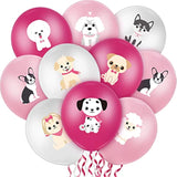 36 Pieces Puppy Balloons 12 Inch Dog Latex Print Balloons Pack Decorations Dog Theme Party Supplies For Birthday Baby Shower Pets Theme Party(Cute Style)