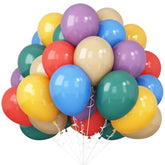 60pcs Rainbow Latex Balloons, 12inch Assorted Colors for Boho Birthday Decor