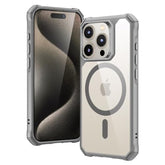 ESR for iPhone 15 Pro Case, Compatible with MagSafe, Set with 2 Screen Protectors and Single Lens Protectors, Air Guard Corners, Yellowing-Resistant Acrylic Back, Air Armor Series Clear Grey