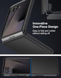 Case For Samsung Galaxy Z Flip 7 (2025) Phone Case Matte Translucent Hard Back + Soft Tpu Bumper Shockproof Cover For Galaxy Z Flip7 - Black Frost