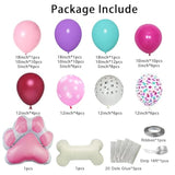Puppy Party Balloon Garland Kit with Dog Bone Foil & Confetti Balloons for Girls' Celebrations