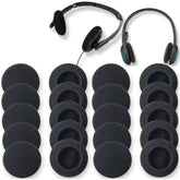 Ear Cushions Foam Replacement For Plantronics Headphones Most Standard Size Office Telephone Headsets H251 H251N H261 H261N H351 H351N H361 H361N Headset Disposable Covers, Black (20Pcs)