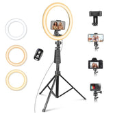 12" Ring Light With Tripod Stand And Phone Holder,Selfie Led Lighting With 62" Phone And Stand,Circle Ringlight For Photography,Tik Tok And Youtube,Compatible With Iphone, Android And Cameras