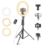 12" Ring Light With Tripod Stand And Phone Holder,Selfie Led Lighting With 62" Phone And Stand,Circle Ringlight For Photography,Tik Tok And Youtube,Compatible With Iphone, Android And Cameras