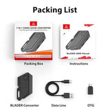Keyboard and Mouse Adapter for Nintendo Switch/PS4/PS3/Xbox One/Xbox 360 Console Converter - Custom Key Mapping, Plug and Play