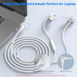 3.5mm Headphone Wired Earbuds for Chromebook Laptop,Noise Isolating Earphone with Microphone for iPhone 6 5S/iPad/ A25 A15,1.8M Long Cord Plug