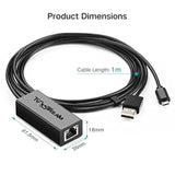 Usb Ethernet Adapter (Grey) For Firesticks (Gen 2 And 4K Versions) Chromecast