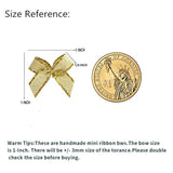 50Pcs Mini Gold Bows For Crafts Metallic Ribbon Bows Appliques Diy Cra