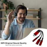 1 In 3 Usb C To Type-C Charging And Type-C Headphones Plus 3.5Mm Headphones Pd 60W Charging Adapter, Compatible With Galaxys22, Ipad Pro, Pixel, Iphone 16 15, Etc.Red