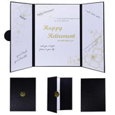 Large Retirement Card For Men Women, Black Gold Retirement Party Decorations, Happy Farewell Guest Book Alternative, Jumbo Greeting Card Retirements Gifts Signature Board Book For Party Supplies