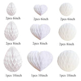 Party Decorations Hanging Paper 15Pcs Honeycomb Balls For Nursery, Baby Shower, Birthday, Wedding?Christmas? Graduation (15 Pieces White Set)
