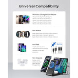 Charging Station For Iphone,5 In 1 Wireless Charger Stand Dock For Apple: Mag-Safe Charging Station For Multiple Devices Apple Iphone 16 15 14 13 12 Pro Max Plus Iwatch Airpods
