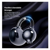 ABO16 Clip On Earbuds, Lightweight Open Ear Clip Wireless Earbuds, Bluetooth 5.4, Hi-Fi Stereo, 28-Hour Battery, LED Display, for Running, Workouts