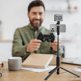 x Drex Lee Boom Selfie Stick ST30 Lite, 57.9" Automatic Tripod Stand with Remote and Cold Shoe Mount, for iPhone, for Android, Video Recording,