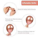 129Pcs Rose Gold Balloon Arch Kit in Various Sizes for Parties & Celebrations