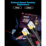 Cat 8 Ethernet Cable 3Ft (2 Pack), High Speed 40Gbps 2000Mhz Flat Cat8 Patch C