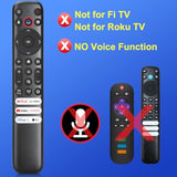 Replacement For Tcl Google Tv Remote Control, Compatible With Tcl Q550G Q650G Q670G Q750G Qm850G S370G S450G S470G S550G Fhd Hdr Led Uhd Qled Smart Tvs