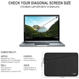 Laptop Sleeve Case 14 Inch, Traveling Water Resistant Carrying Notebook Bag With Pocket, Shockproof Protective Laptop Cover Compatible For 14 Inch Macbook Air/Pro, Hp, Lenovo, Dell, Asus, Acer, Black