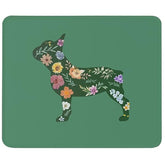 French Bulldog & Flowers Mouse Pad - Funny Frenchie Dog Lovers Gifts - Dog Gifts For Puppy, Pet Lover, Dog Owner - Mom Gifts Mouse Mat 9.5 Inch