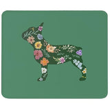 French Bulldog & Flowers Mouse Pad - Funny Frenchie Dog Lovers Gifts - Dog Gifts For Puppy, Pet Lover, Dog Owner - Mom Gifts Mouse Mat 9.5 Inch