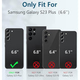 For Samsung-Galaxy S23+Plus Case: Dual Layer Protective Textured Cover & Rugged Tpu Shell With Kickstand | Military Grade Drop Protection | Heavy Duty Cell Phone Protector(Blue)