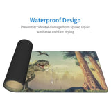 Dinosaur Mouse Pad Xl Large Gaming Mouse Pad With Stitched Edges, Non-Slip Base, Water Resist Keyboard Pad, Desk Mouse Pad, 31.5 X 11.8 In, P3080