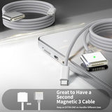 140W USB-C to Magnetic 3 Cable, 6.6FT Compatible with Magsafe 3 Cable for MacBook Air 2024 M3 13/15inch, 2023/2022 M2, Pro 2024/2023 M4/M2 Pro & Max