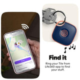 Tile - Bluetooth Tracker, Keys Finder And Item Locator For Keys, Bags And More. Phone Finder. Both Ios And Android Compatible. 4-Pack (Colors)