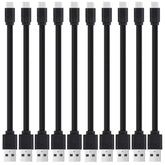 6" Flat USB-A to USB-C Cable - 10-Pack Fast-Charging and Data Sync