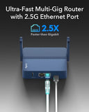 Tr3000 Pocket-Sized Wi-Fi 6 Wireless 2.5Gb Travel Router | Wifi Router | Openvpn, Wireguard, Connect To Public & Hotel Wi-Fi Login Page, Rv