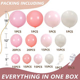 Boho Balloon Arch Kit - 18" Dusty Rose, Nude & Neutral Tones for Baby Shower and Party Decor