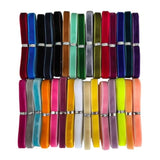 30 Yards 3/8" Velvet Ribbon Total 30 Colors Assorted Lots Bulk (Multic