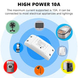 Wifi Smart Light Switch 10A Mini Diy Breaker Module, Control By Smart Life/Tuya App, Compatible With Google Home/Alexa Echo(4 Pack)