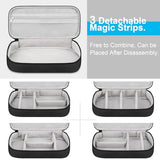Electronic Organizer Travel Cable Organizer Bag Pouch Tech Electronic Accessories Carry Case Portable Double Layers Charger Case For Cable, Cords, Charger, Earphone, Power Bank, Black