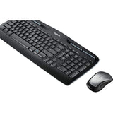 Logitech MK335 Quiet Wireless Keyboard and Mouse Combo - Black/Silver Keyboard and Mouse Combo Wireless, Ambidextrous