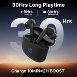 Wireless Earbuds Bluetooth Headphones, Bluetooth 6.0, 30Hrs Playtime with LED Display Charging Case, Smart ENC Clear Calls, Dual Device Connection,