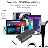 15Ft Usb C To Usb A Cable, Usb2.0 Data Sync, Compatible With Ps5, Keyboards, Mice, Iphone, Samsung, Google Pixel, Lg