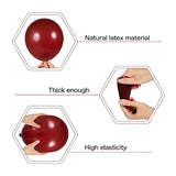 Burgundy Balloon Arch Garland Kit-Metallic Silver Balloon Silver Sequi