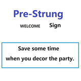Pre-Strung Holographic Welcome Banner Decorations Sign, Iridescent Hanging Bunting String Flag Garland For Welcome Baby Shower, Deployment Homecoming, Family Reunion, Military Homecoming Party