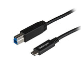 StarTech.com 3.3ft (1m) USB-B to USB-C Cable, USB 10Gbps, Data Cord, USB 3.2 Gen 2, USB-C Data Transfer Cable