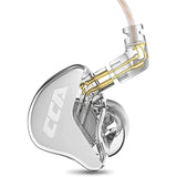 Cca Cra In Ear Monitor Headphones, Ultra-Thin Diaphragm Dynamic Driver Super Bass Clear Sound Gaming Earbuds Wired Iem Earphones With Detachable Cable, In Ears For Singers Musician Dj Stage (White)