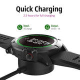 Garmin Watch Charger, 1M Usb Charging Cable Stand Station Date Compatible With Garmin Vivoactive 3 4 4S/Fenix 6/6S/6X, Fenix 5/5S/5X / Venu Sq Music/Forerunner 935,Forerunner 945