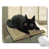 Mouse Pad,Baby Black Cat,Kawaii Anime Cat Mousepad For Wireless Mouse,Cute Desk Accessories,Travel Mousepad With Non-Slip Rubber Base,Gaming Mouse Pad