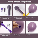 Purple Balloon Garland Lavender Double Stuffed Balloons Pastel Lilac B