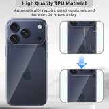 [2+2 Pack Flexible Back Screen Protector + Tempered Glass Camera Lens Protector for iPhone 17 Pro, HD Clear Anti Scratch Self-Healing Not Glass Full