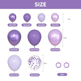 72Pc Purple Balloon Set – Lavender, Pearl & Confetti Balloons for Parties