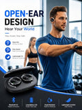 On Ear Bluetooth Headphones 5.4, Open Ear Headphones Wireless with 4 Microphones, Water-Drop Shaped Clip On Noise Cancelling Sport Headset Bluetooth,