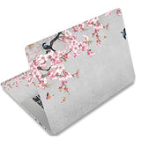 Laptop Skin Sticker Decal 15-15.6 Inches, Universal Reusable Vinyl Sticker For 12.1 13 13.3 14 15.4 Inches Netbook/Notebook Pc, Waterproof & Scratch-Resistant (Birds, Pink Flowers)