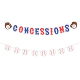 Baseball Banners, Pre-Strung Softball Party Concessions Sign Sports Themed Party Garland Decorations For Baby Shower Birthday Decor