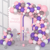 Purple, Pink Balloon Set, 116Pcs Light Pink, White, Lavender Purple Ba
